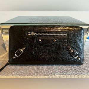 Balenciaga zip around wallet